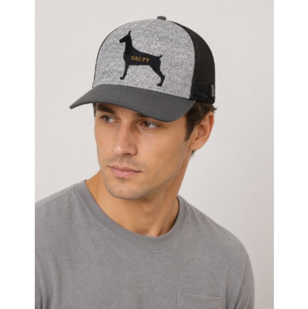 Prana Unisex Charcoal Dog Snapback Journeyman Flat Brim Cap One Size